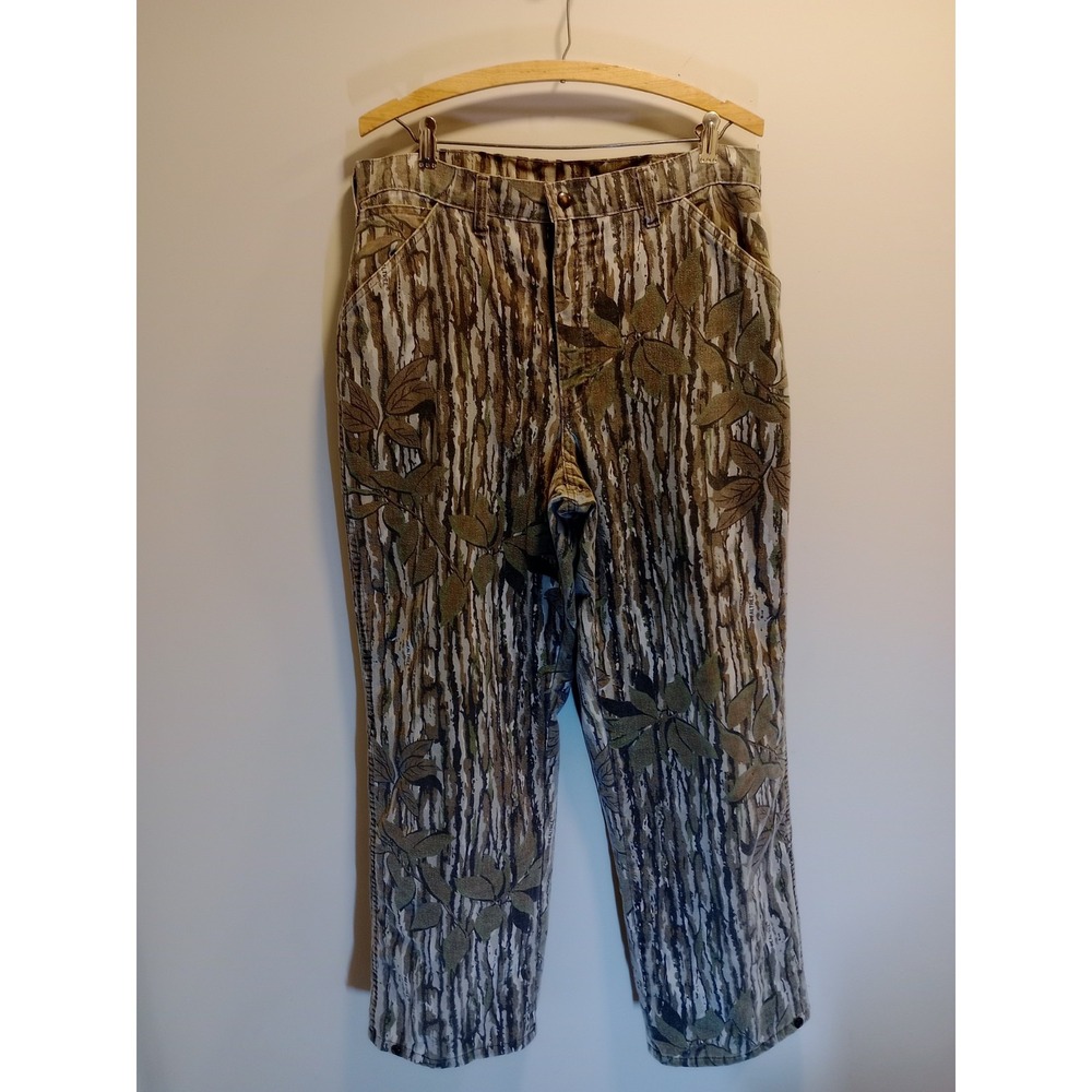 Vintage 90s Duxbak Realtree Hardwood Thinsulate Hunting Pants USA 34R Camo
